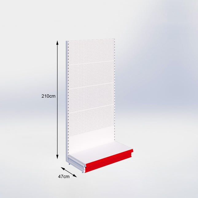 Wandstelling Perforatie Wit h:210/47