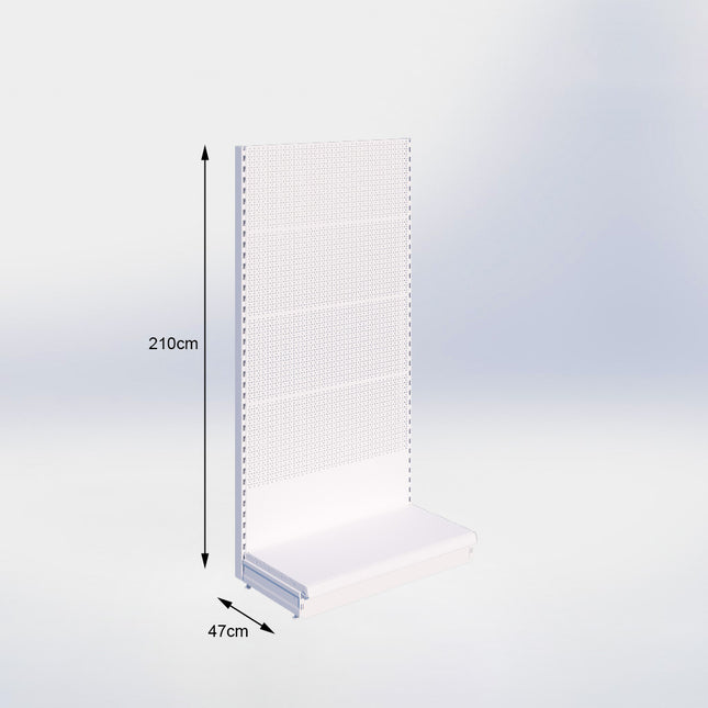 Wandstelling Perforatie Wit h:210/47