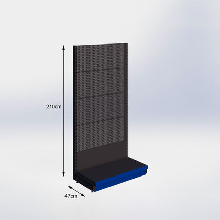 Wandstelling Perforatie Zwart h:210/47