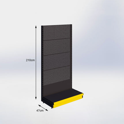 Wandstelling Perforatie Zwart h:210/47