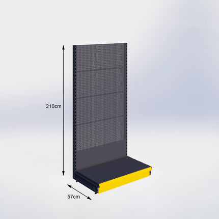 Wall rack Perforation Anthracite h:210/57