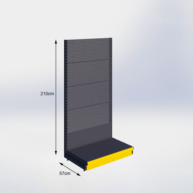 Wandstelling Perforatie Antraciet h:210/57