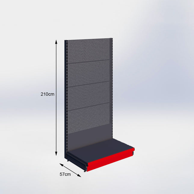 Wandstelling Perforatie Antraciet h:210/57