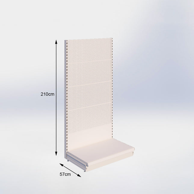 Wandstelling Perforatie Crème Wit h:210/57