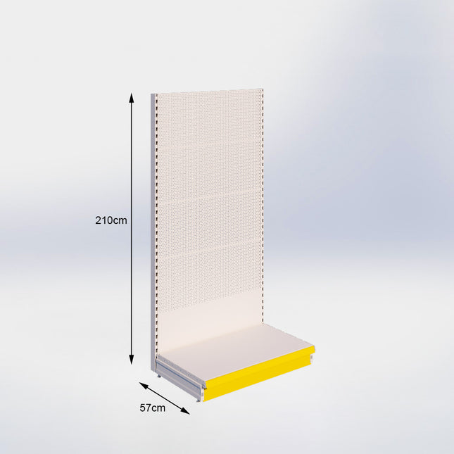 Wandstelling Perforatie Crème Wit h:210/57