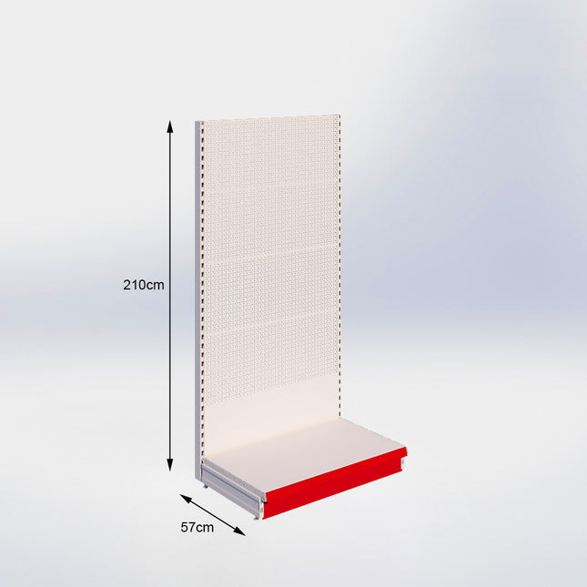 Wandstelling Perforatie Crème Wit h:210/57