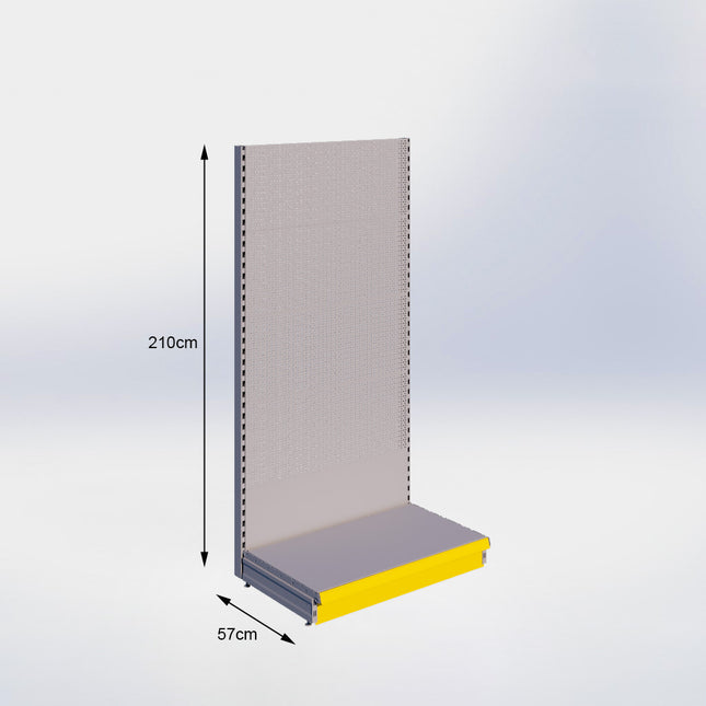 Wandstelling Perforatie Grijs h:210/57