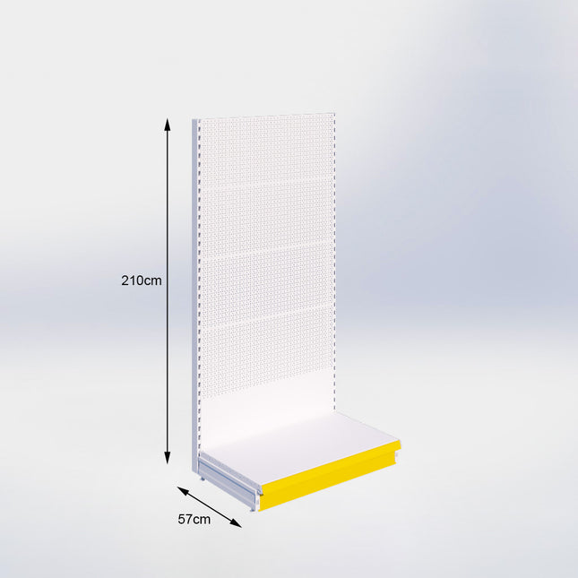 Wandstelling Perforatie Wit h:210/57