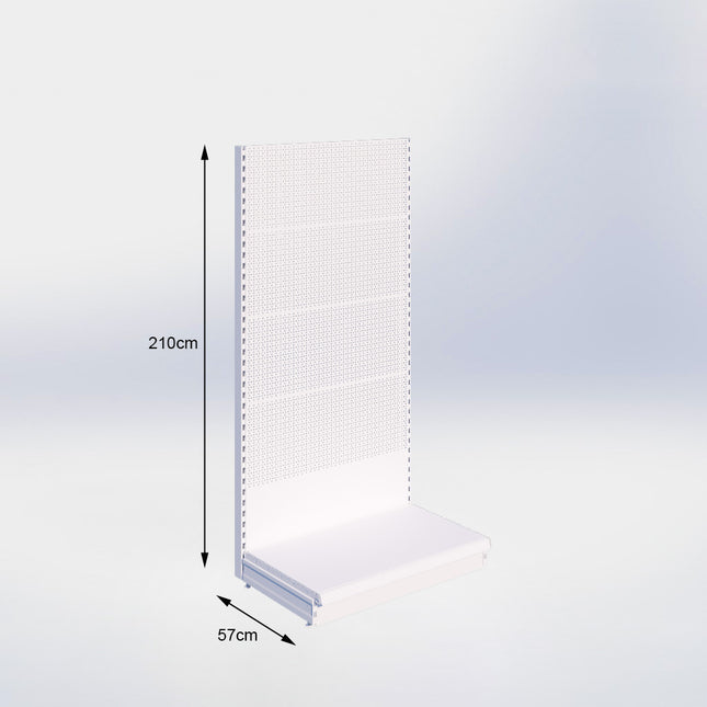 Wandstelling Perforatie Wit h:210/57