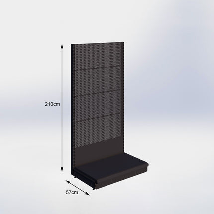 Wall rack Perforation Black h:210/57