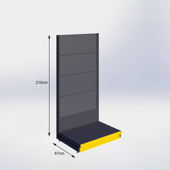 Wandstelling Perforatie Antraciet h:210/67