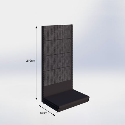 Wandstelling Perforatie Zwart  h:210/67