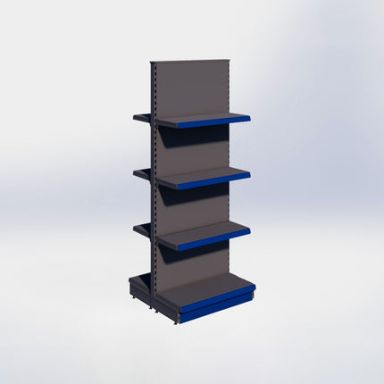 Middenstelling - H215 x B80 x D37 cm - 4 niveaus - Antraciet