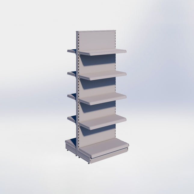 Middenstelling - H215 x B80 x D37 cm - 5 niveaus - Grijs