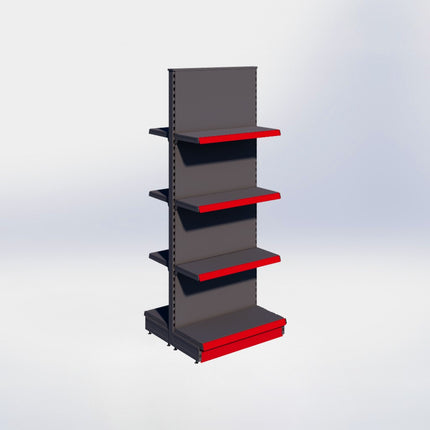 Middenstelling - H215 x B80 x D37 cm - 4 niveaus - Antraciet