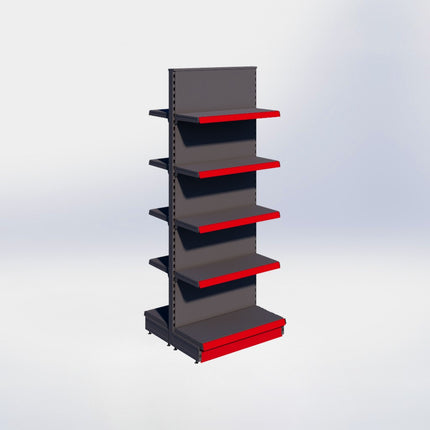 Middenstelling - H215 x B80 x D37 cm - 5 niveaus - Antraciet