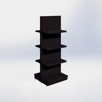 Middenstelling - H215 x B80 x D37 cm - 4 niveaus - Zwart