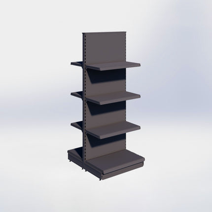 Middenstelling - H215 x B80 x D47 cm - 4 niveaus - Antraciet