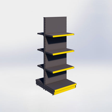 Middenstelling - H215 x B80 x D47 cm - 4 niveaus - Antraciet