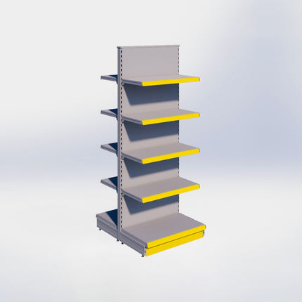 Middenstelling - H215 x B80 x D47 cm - 5 niveaus - Grijs