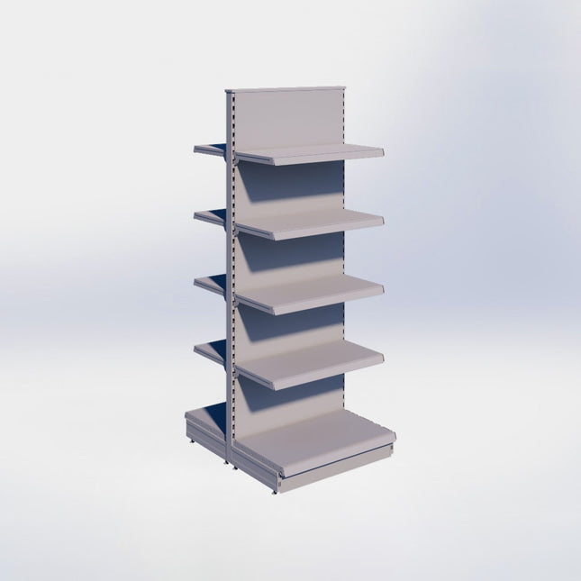 Middenstelling - H215 x B80 x D47 cm - 5 niveaus - Grijs