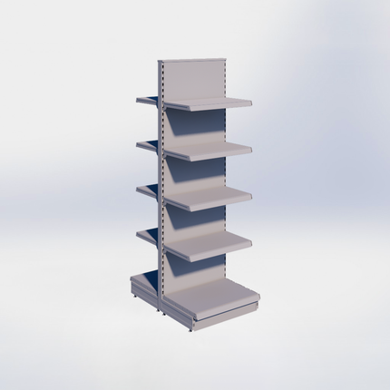Middenstelling - H215 x B66,5 x D47 cm - 5 niveaus - Grijs