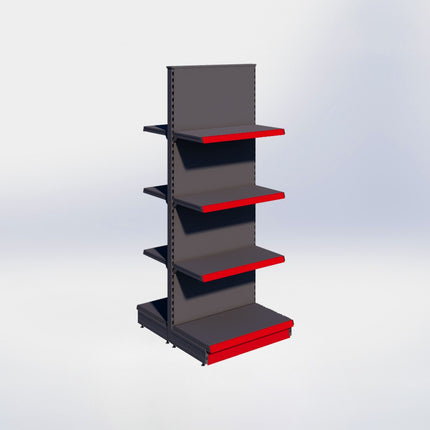 Middenstelling - H215 x B80 x D47 cm - 4 niveaus - Antraciet