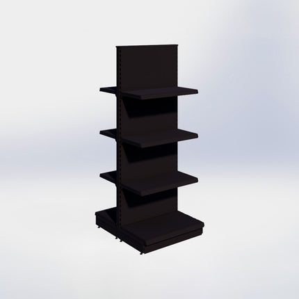 Middenstelling - H215 x B80 x D47 cm - 4 niveaus - Zwart