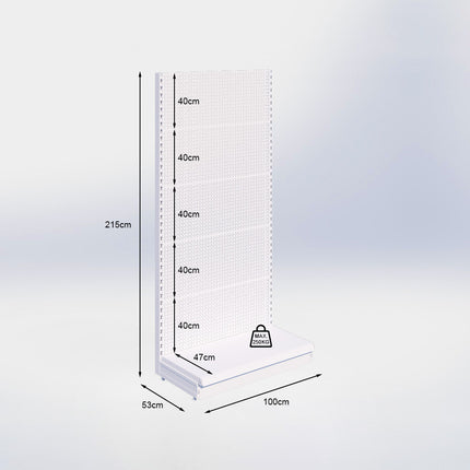 Wandstelling Perforatie Grijs h:215/47