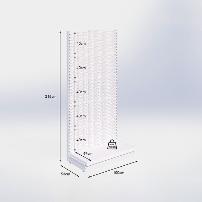 Wandstelling Perforatie Zwart h:210/47