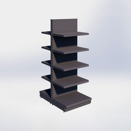Middenstelling - H215 x B80 x D57 cm - 5 niveaus - Antraciet
