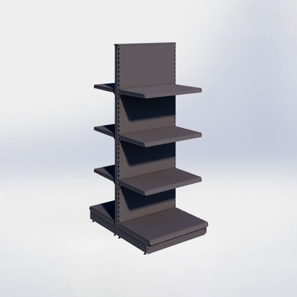 Middenstelling - H215 x B80 x D57 cm - 4 niveaus - Antraciet