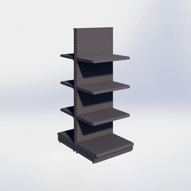 Middenstelling - H215 x B80 x D57 cm - 4 niveaus - Antraciet