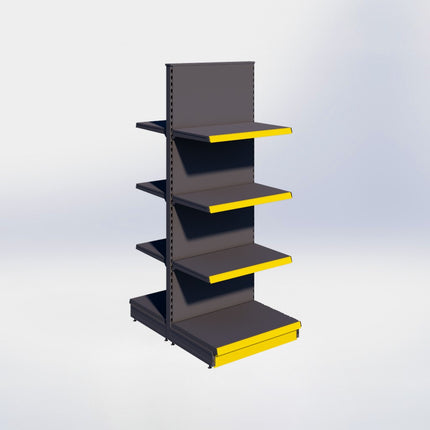Middenstelling - H215 x B80 x D57 cm - 4 niveaus - Antraciet