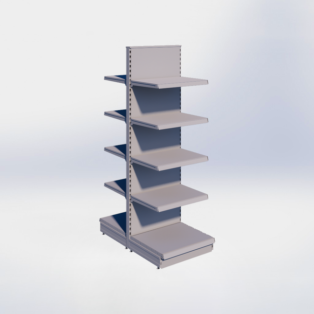 Middenstelling - H215 x B66,5 x D57 cm - 5 niveaus - Grijs