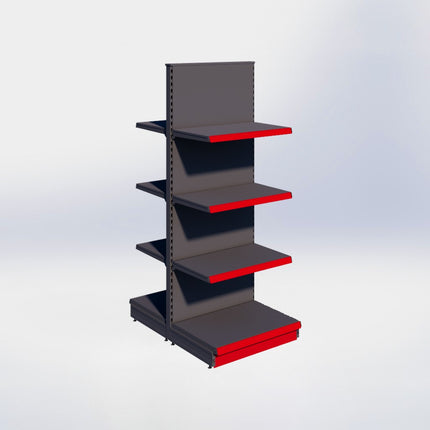 Middenstelling - H215 x B80 x D57 cm - 4 niveaus - Antraciet