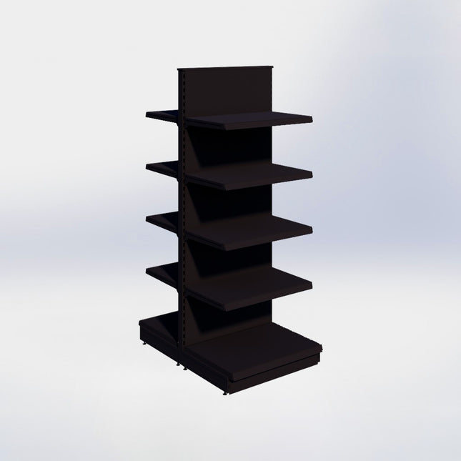 Middenstelling - H215 x B80 x D57 cm - 5 niveaus - Zwart