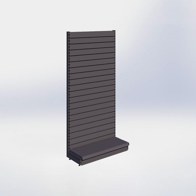 Wandstelling slatwall - H215 x B100 x D37 cm - 1 niveau - Antraciet