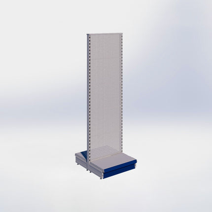 Middenstelling perforatie - H215 x B66,5 x D37 cm - 1 niveau - Grijs