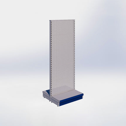 Middenstelling perforatie - H215 x B80 x D37 cm - 1 niveau - Grijs