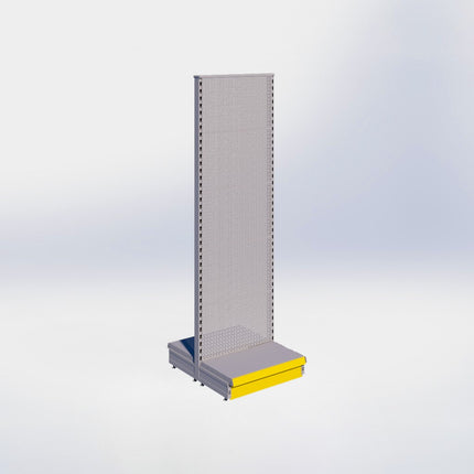 Middenstelling perforatie - H215 x B66,5 x D37 cm - 1 niveau - Grijs