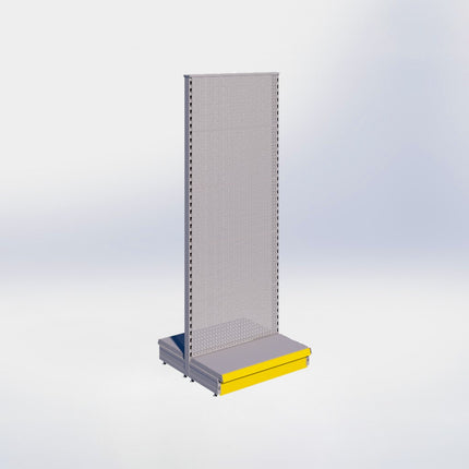 Middenstelling perforatie - H215 x B80 x D37 cm - 1 niveau - Grijs