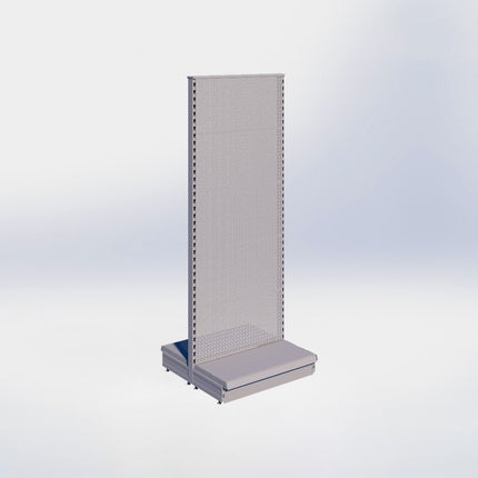 Middenstelling perforatie - H215 x B80 x D37 cm - 1 niveau - Grijs