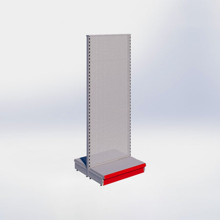 Middenstelling perforatie - H215 x B80 x D37 cm - 1 niveau - Grijs