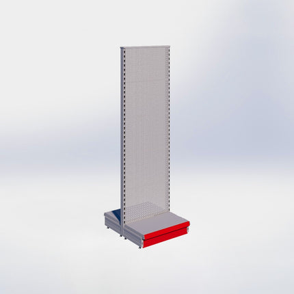Middenstelling perforatie - H215 x B66,5 x D37 cm - 1 niveau - Grijs