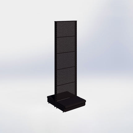 Middenstelling perforatie - H215 x B66,5 x D37 cm - 1 niveau - Zwart