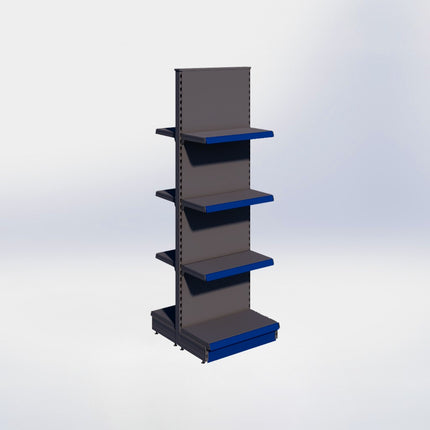 Middenstelling - H215 x B66,5 x D37 cm - 4 niveaus - Antraciet