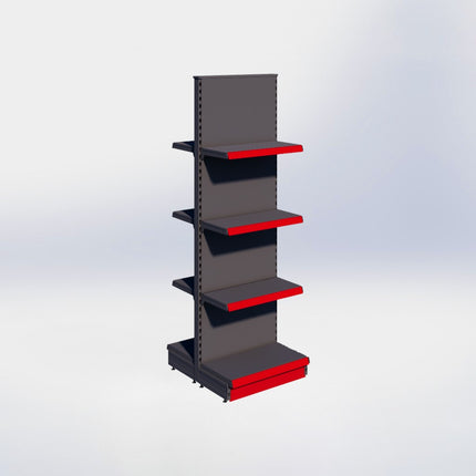 Middenstelling - H215 x B66,5 x D37 cm - 4 niveaus - Antraciet