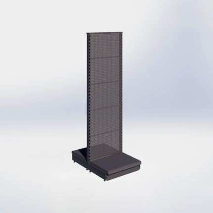 Middenstelling perforatie - H215 x B66,5 x D47 cm - 1 niveau - Antraciet