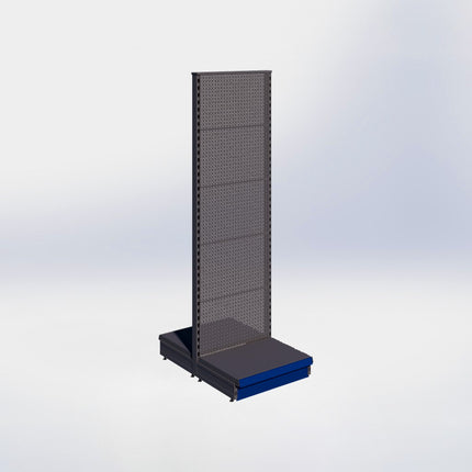 Middenstelling perforatie - H215 x B66,5 x D47 cm - 1 niveau - Antraciet